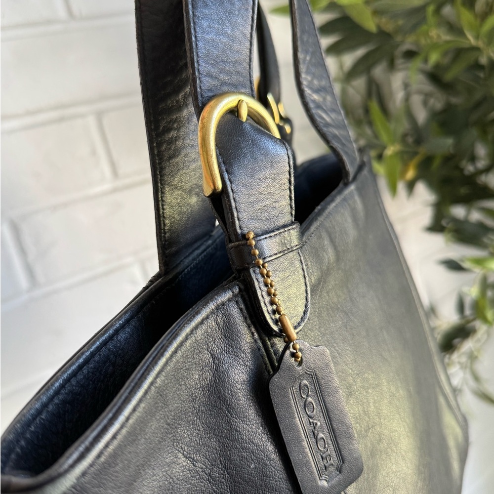Coach Vintage Oroton Classic Black Leather Tote bag - Picture 2 of 11